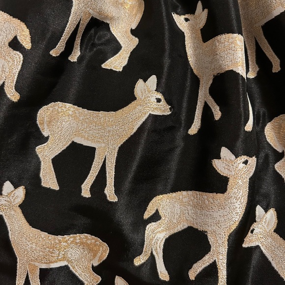 NWT Gymboree black skirt with gold deer - Picture 2 of 4